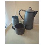 US Nesco 1942 Galvanized Metalware Set