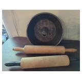 Ovenex Baking Dish and Two Wooden Rolling Pins