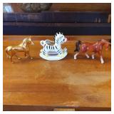 Three Decorative Horse Figures