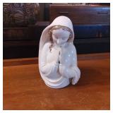 White Ceramic Praying Madonna Planter