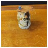 Americana Outhouse Figurine with Person Looking In