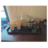 Glassware Set with Pitcher and Assorted Glasses