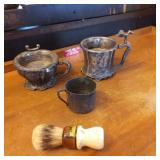 Silver-Plated Shaving Kit with Accessories