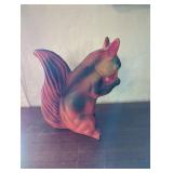 Chalkware Carnival Prize Squirrel Figure, 9 5/8 In