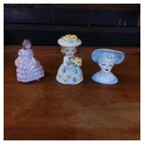 Three Porcelain Female Figurines