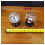 Decorative Snow Globes on Pedestals
