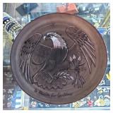 1956 German Plate Featuring Bald Eagle Design