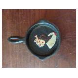Small Cast Iron Skillet With Decorative Insert, 4.
