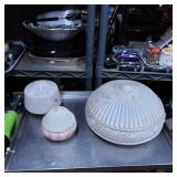 Three Frosted Glass Ceiling Light Shades