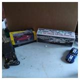 Model Cars and Toy Truck with Helicopter
