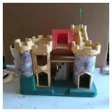 Vintage Plastic Medieval-Style Toy Castle Playset