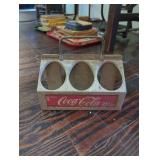 Vintage Coca-Cola 6-Bottle Carrier with Advertisin