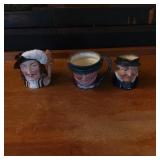 Three Ceramic Character Jugs/Mugs