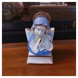 Porcelain Figurine of Praying Woman with Halo