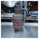 Decorative Ceramic Pitcher with Relief Detail