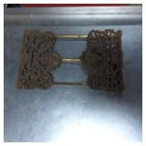 Adjustable Metal Book Holder with Ornate Design