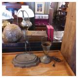 Vintage Table Lamps in Metal Construction