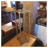 Brass Umbrella or Cane Stand With Finial Accents