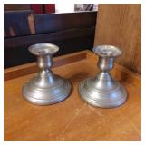 Pewter Candlestick Holders