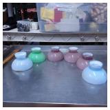 Six Small Colorful Glass Bowls
