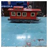 Unique Lines Red Tin Train Caboose Toy
