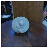 White Relief Wall Art Depicting Mother and Child