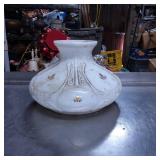 Frosted Glass Lamp Shade with Gold Accents