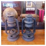 Vintage Metal Kerosene Lanterns with Handles