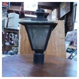 Cast Iron and Glass Lantern-Style Light Fixture