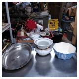 Three Decorative Tableware Items in Various Materi