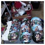 Decorative Plate Collection with Papers