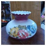 Antique Floral Glass Lamp Shade
