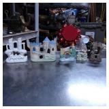 5 Decorative Castle Figurines, One Made in Japan