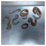 Rusted Iron Hooks and Rings
