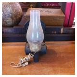 Wall Mount Light with Glass Shade and Metal Base