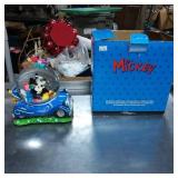 Disney Mickey Musical Snowglobe With Original Box