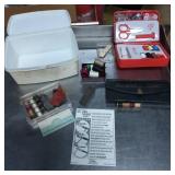 Sewing Supplies with Storage Cases