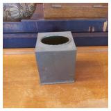 Square Metal Tissue Cover in Matte Finish