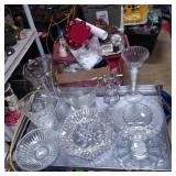 Clear Glass Bowls, Vases, and Dishes