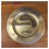 Brass Charger Plate with Circular Design