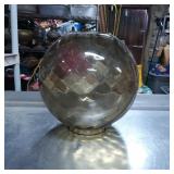 Amber Glass Lamp Shade with Textured Pattern