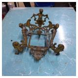 Ornate Brass Decorative Stand with Cherub Motif