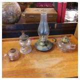 Four Vintage Oil Lamps