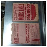 Wrightï¿½s Tent Show Advertising Posters
