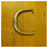 Metal D-Shaped Hinge in Brass Tone