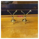 Brass Wall Hooks With Curved Design