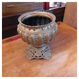 Ornate Oil Lamp Base with Decorative Design