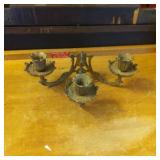 Cast Metal Three-Candle Candelabra