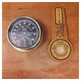 Vintage Hygrometer and Barometer Set
