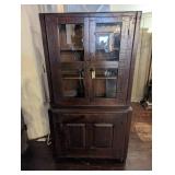 Early Georgian Glass-Front Cabinet with Two Shelve